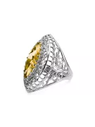 Peridot galben Lira sterlină de argint 925 Inel Stil Vintage vrc090s